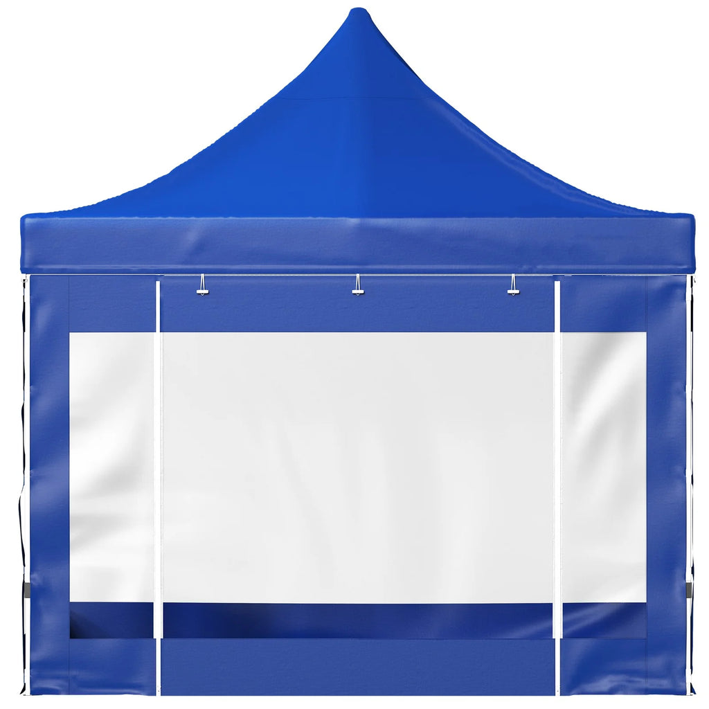 10 x 10 FT Blue Pop Up Canopy Tent with Sidewalls U319