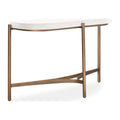 White Concrete and Metal Console Table Q926595