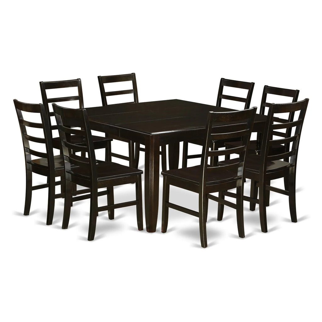 Square Wood Dining Table Set with 8 Chairs K352