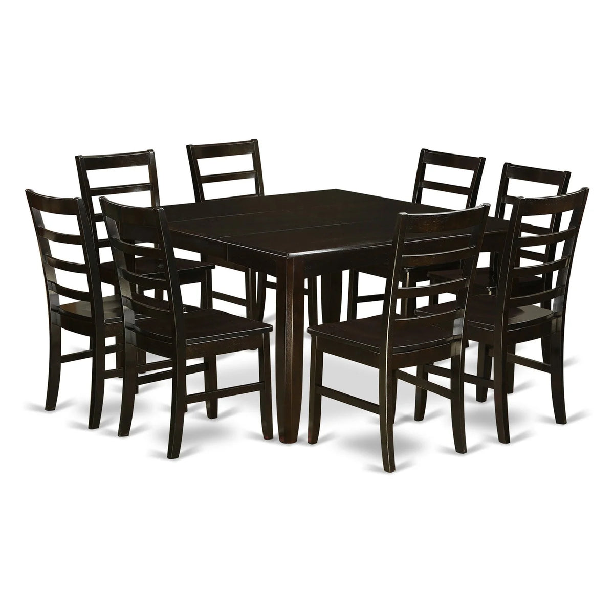 Square Wood Dining Table Set with 8 Chairs K352