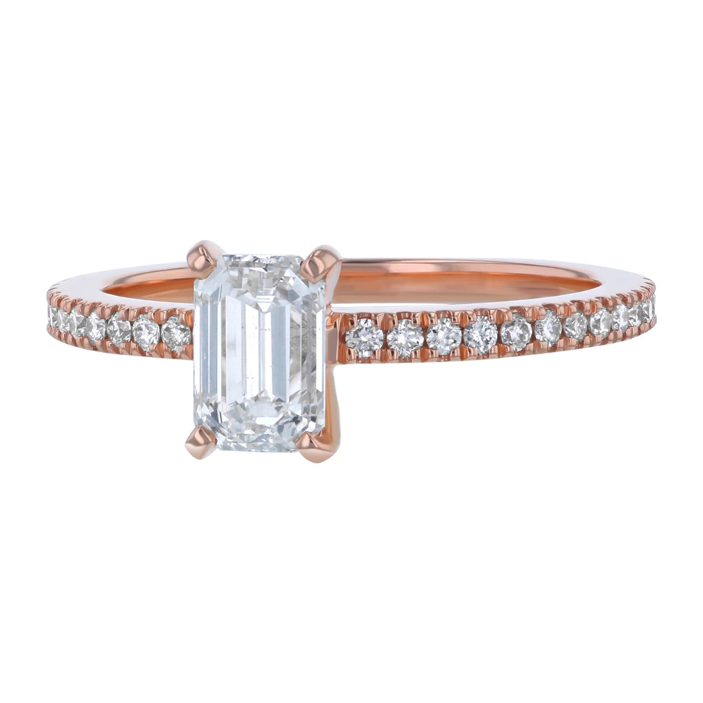 Emerald-cut Diamond Engagement Ring F1604