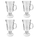 Set of 4 Glass Footed Irish Coffee Mugs 8.25 oz S32139