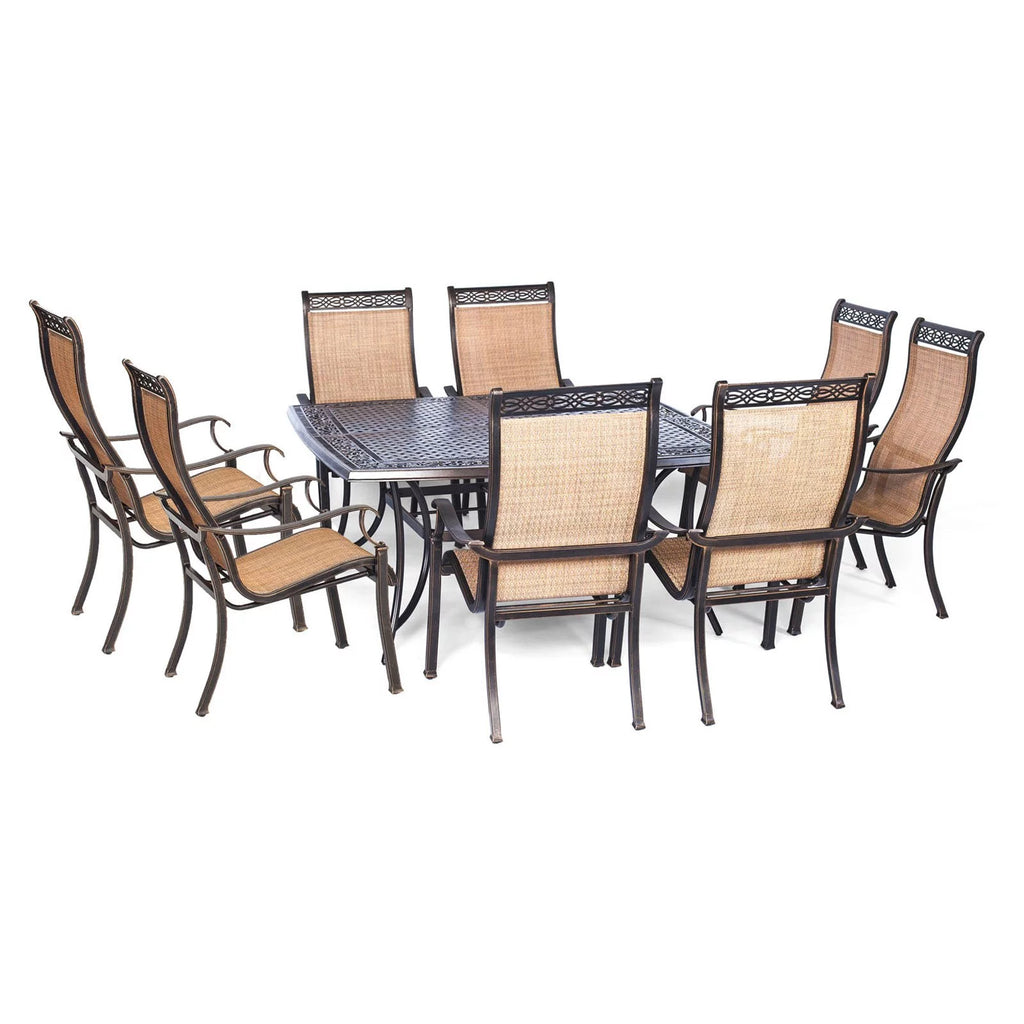 9-Piece Aluminum Outdoor Dining Set with Square Table O468159