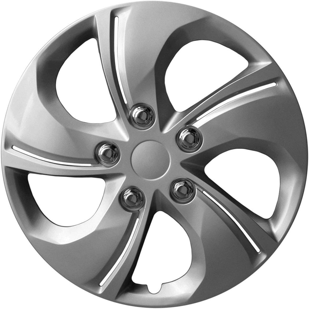 15 Silver Hubcaps Wheel Covers for Steel Wheels (Set of 4) X544