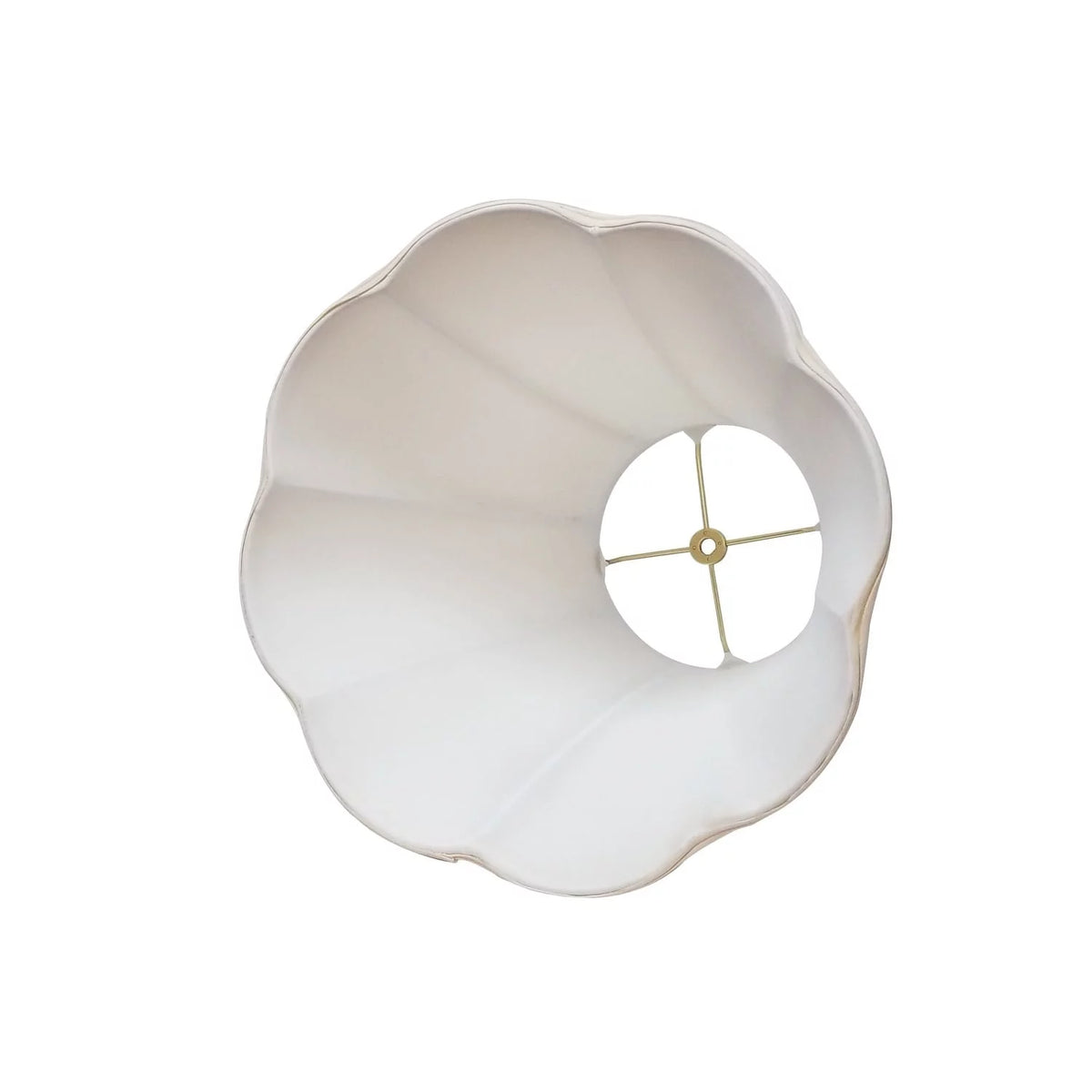 White Scalloped Bell Lamp Shade M999518