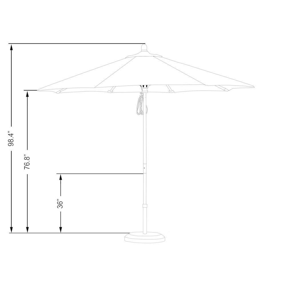 9& Wood Market Umbrella S2465