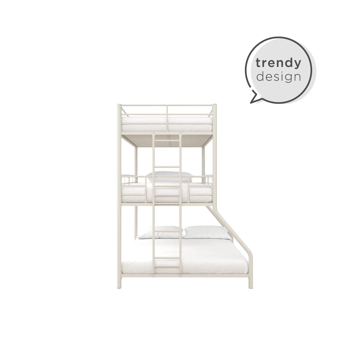 Off White Triple Bunk Bed C1178