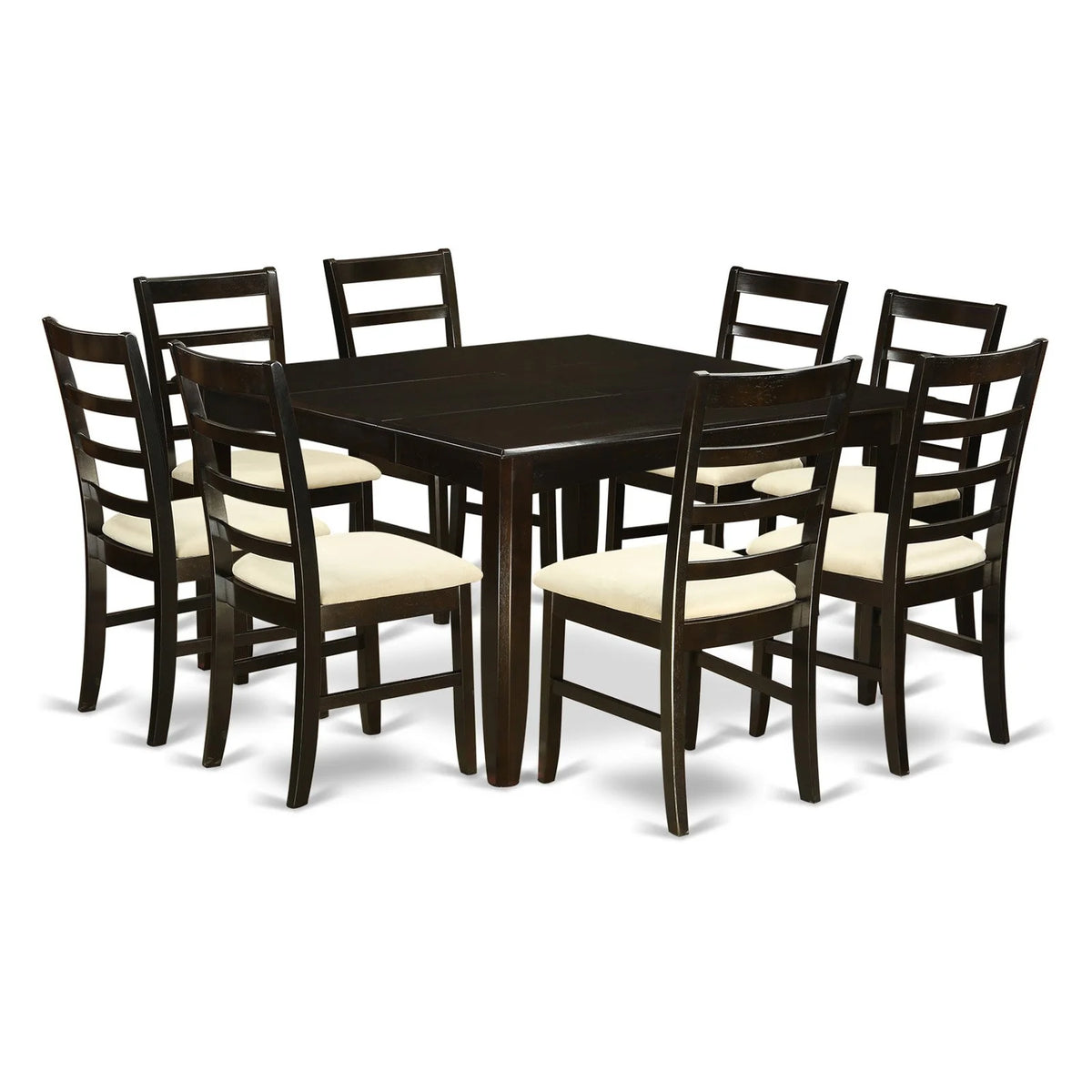 Square Wood Dining Table Set with 8 Chairs K352
