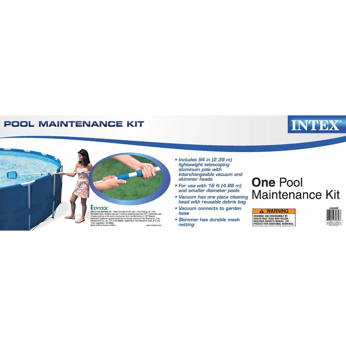 12' x 2.5' Round Pool with Filter Pump and Cleaning Kit Y16283