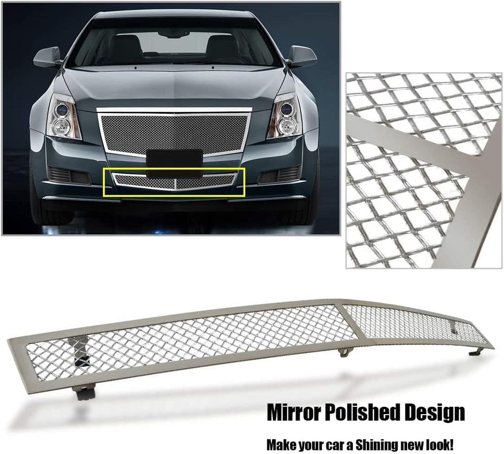 Chrome Stainless Steel Mesh Grille Insert for Cadillac CTS Z50090