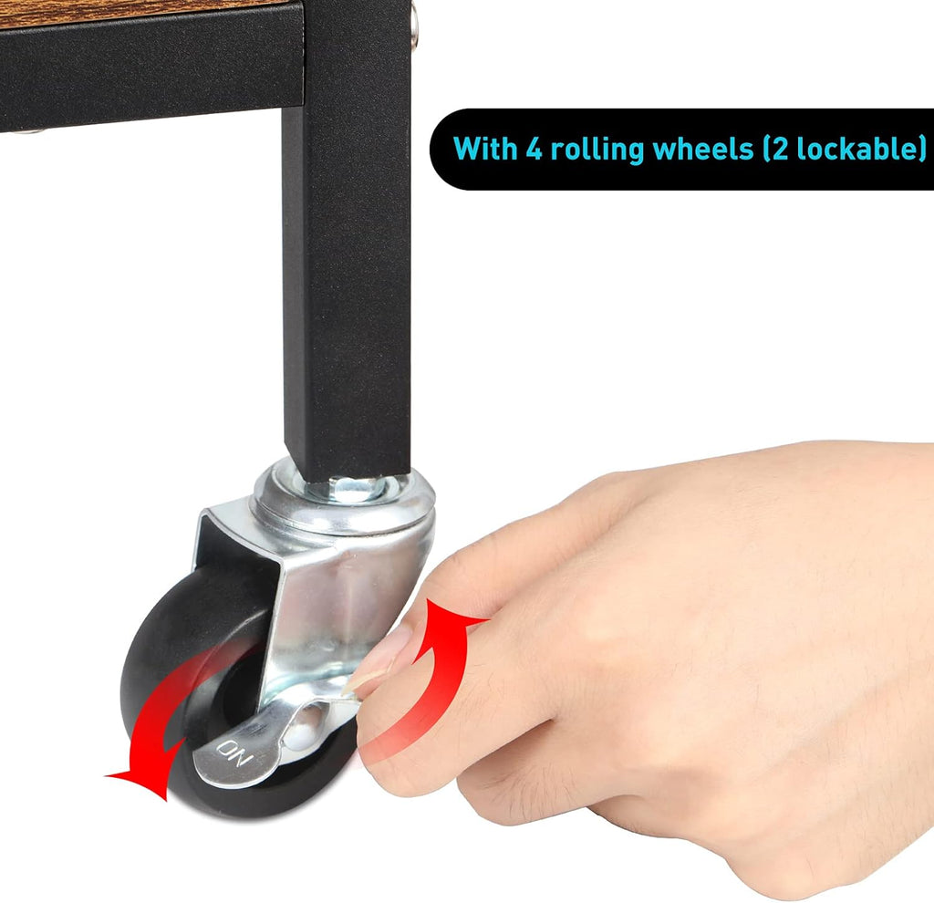 3 Tier Rolling Kitchen Cart with 10 Hooks W633184
