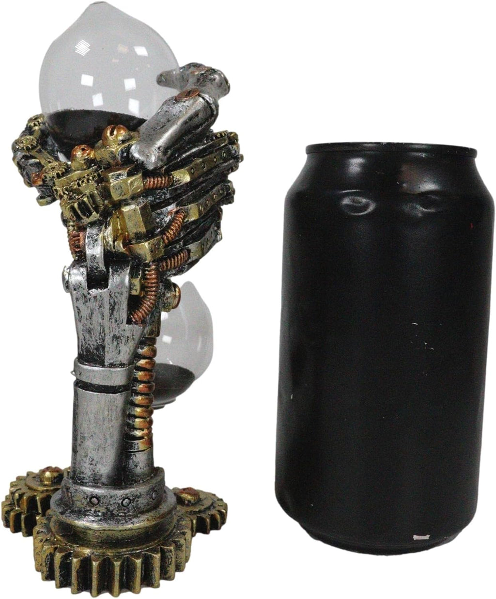 Steampunk Sand Timer with Black Sands Figurine Accent Decor Z7720