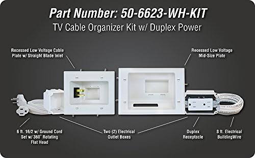 Flat Panel TV Cable Organizer Kit with Power Solution B28772