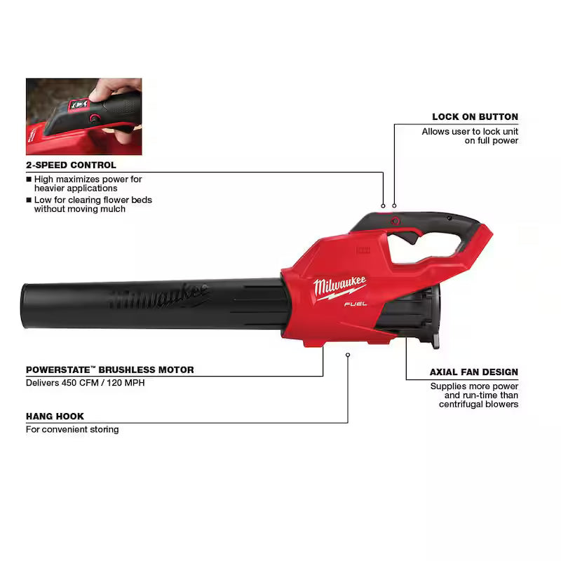 18V Lithium-Ion Cordless Brushless String Trimmer and Blower Combo Kit J86410