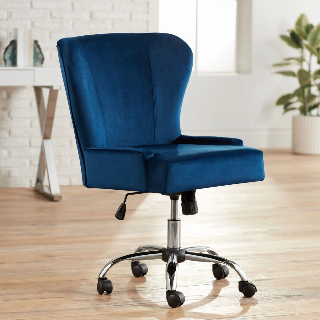 Blue Fabric Adjustable Office Chair R875