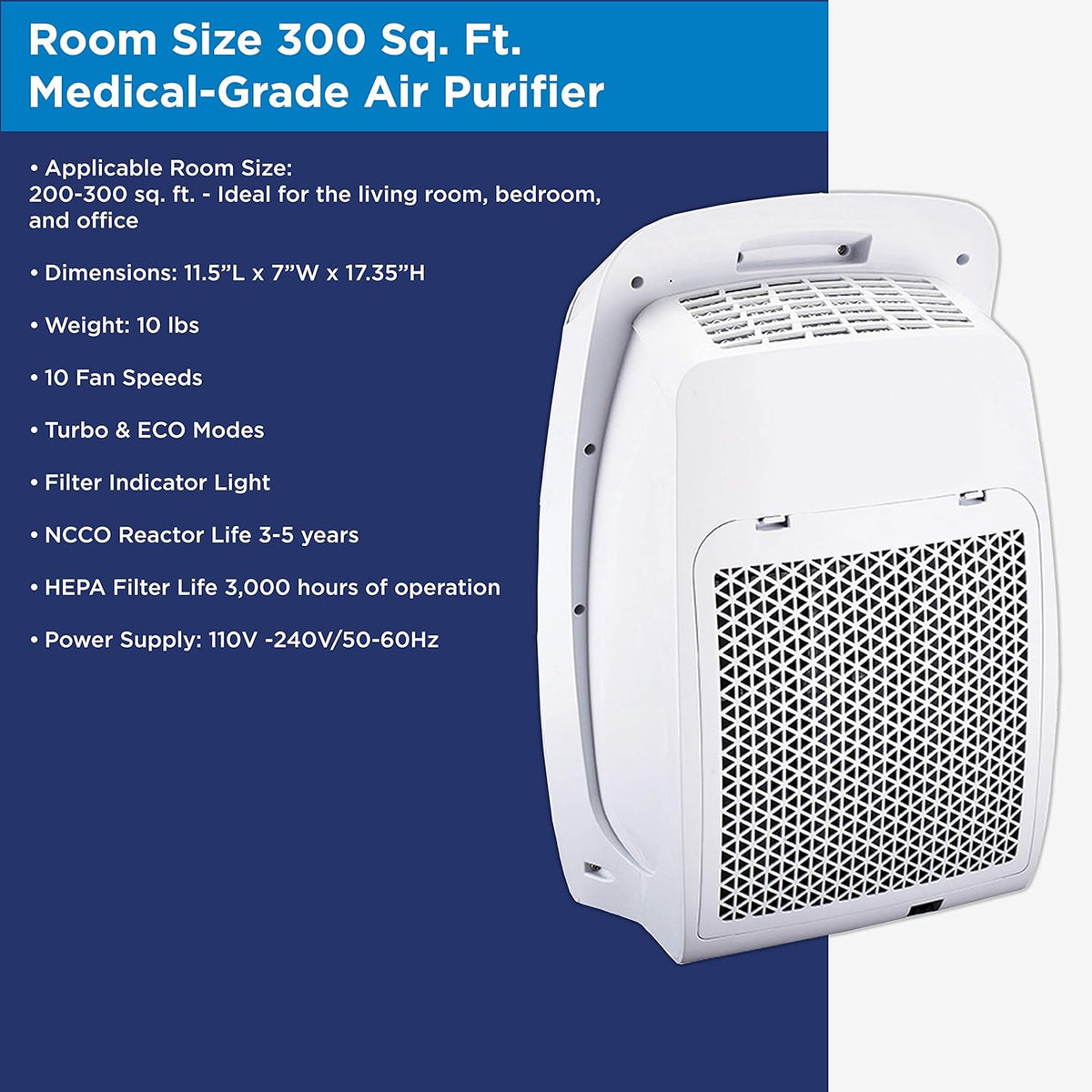 HEPA Air Purifier with Medical Grade NCCO Technology L93321