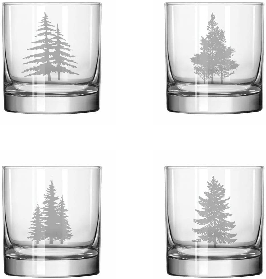 Set of 4 Glass 11 oz Rocks Whiskey Glass K4723