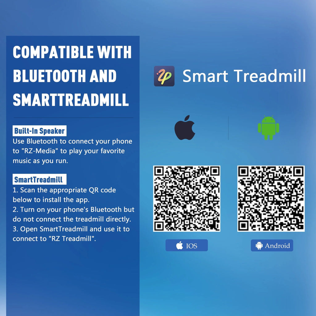 3HP Folding Treadmill with Bluetooth Speaker J688