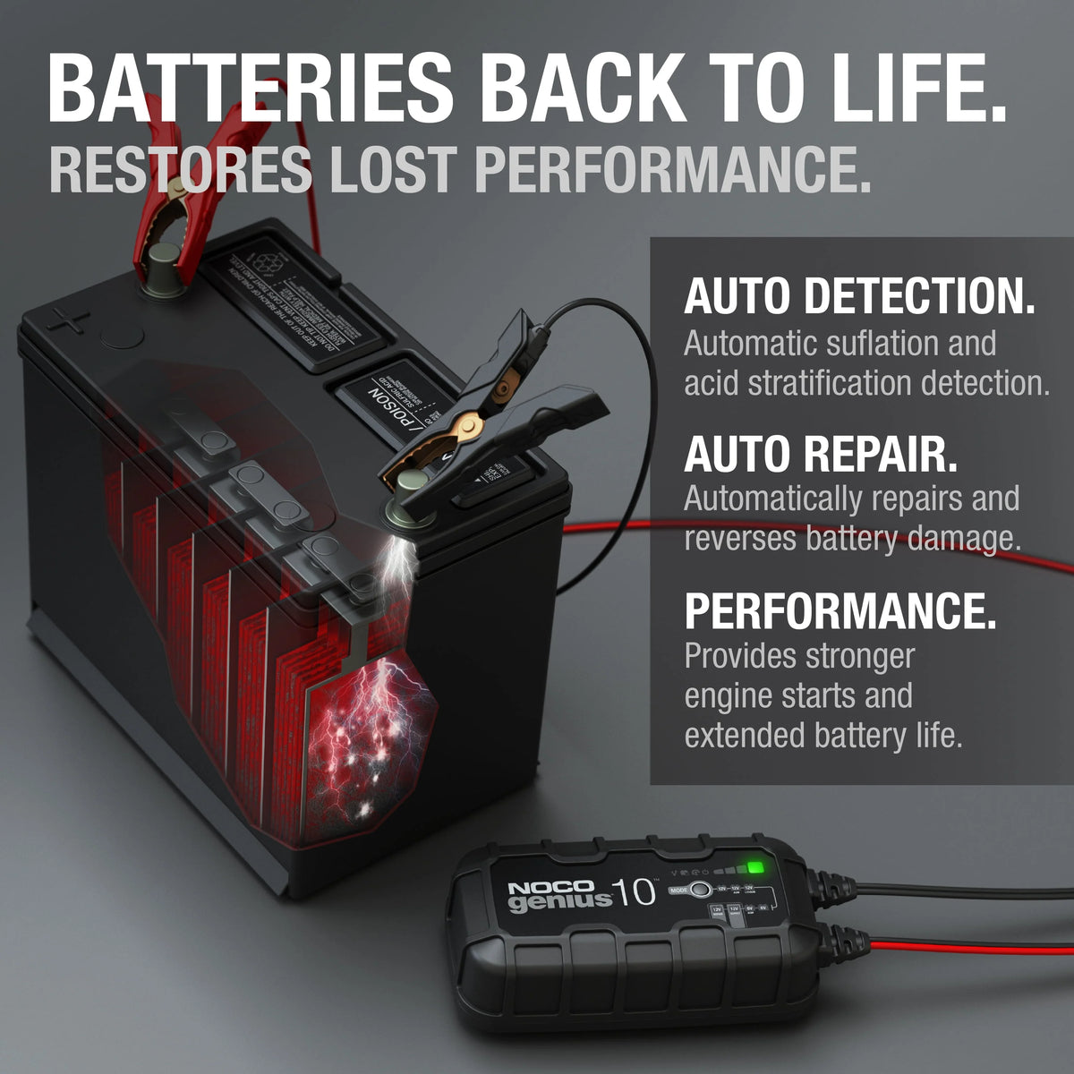 6V/12V 10A Smart Battery Charger and Maintainer B9100