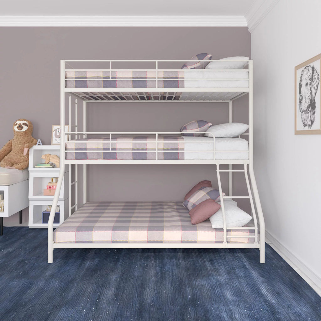 Off White Triple Bunk Bed C1178