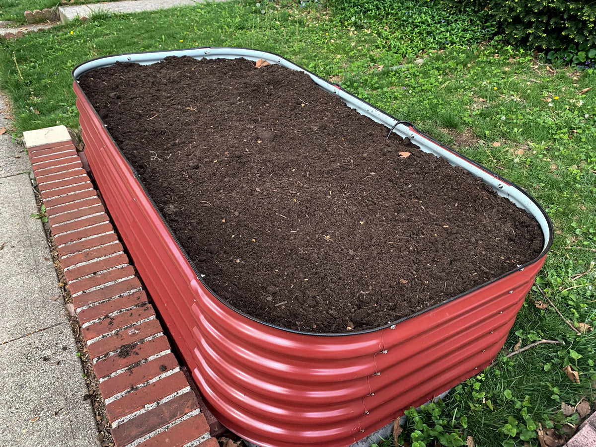 Barn Red Metal Raised Garden Bed E98880
