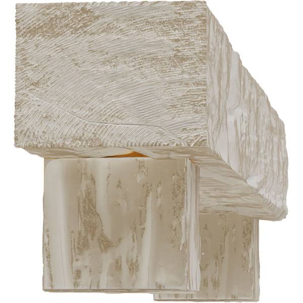 White Washed Faux Wood Fireplace Mantel Kit with Corbels F17002