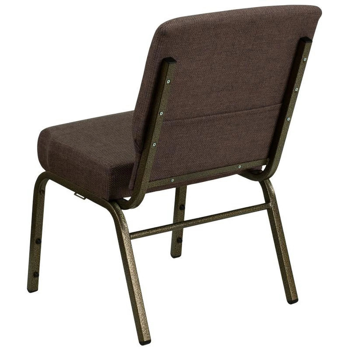 Dark Brown Fabric Stackable Church Chair H421