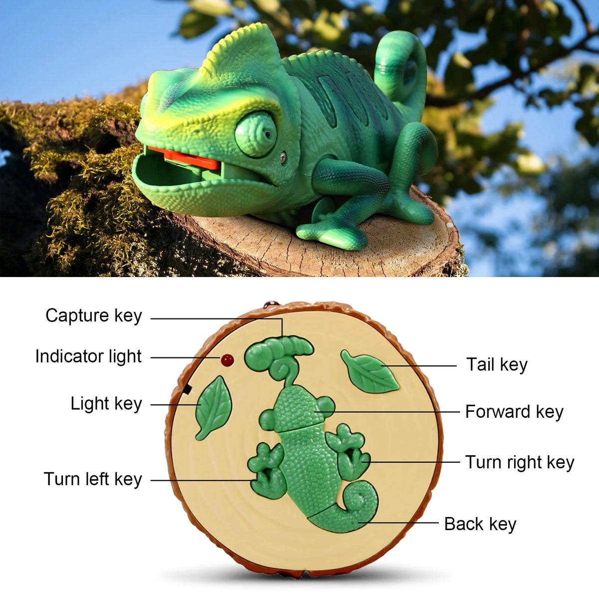 RC Robot Lizard Toys with LED Light Up X773398