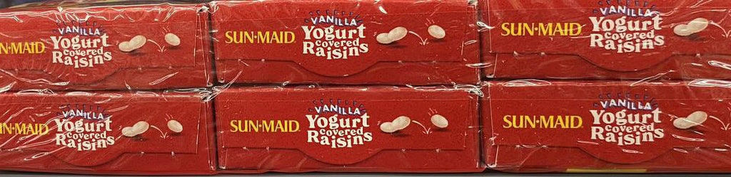 Vanilla Yogurt Covered Raisins 30 Boxes Y49037