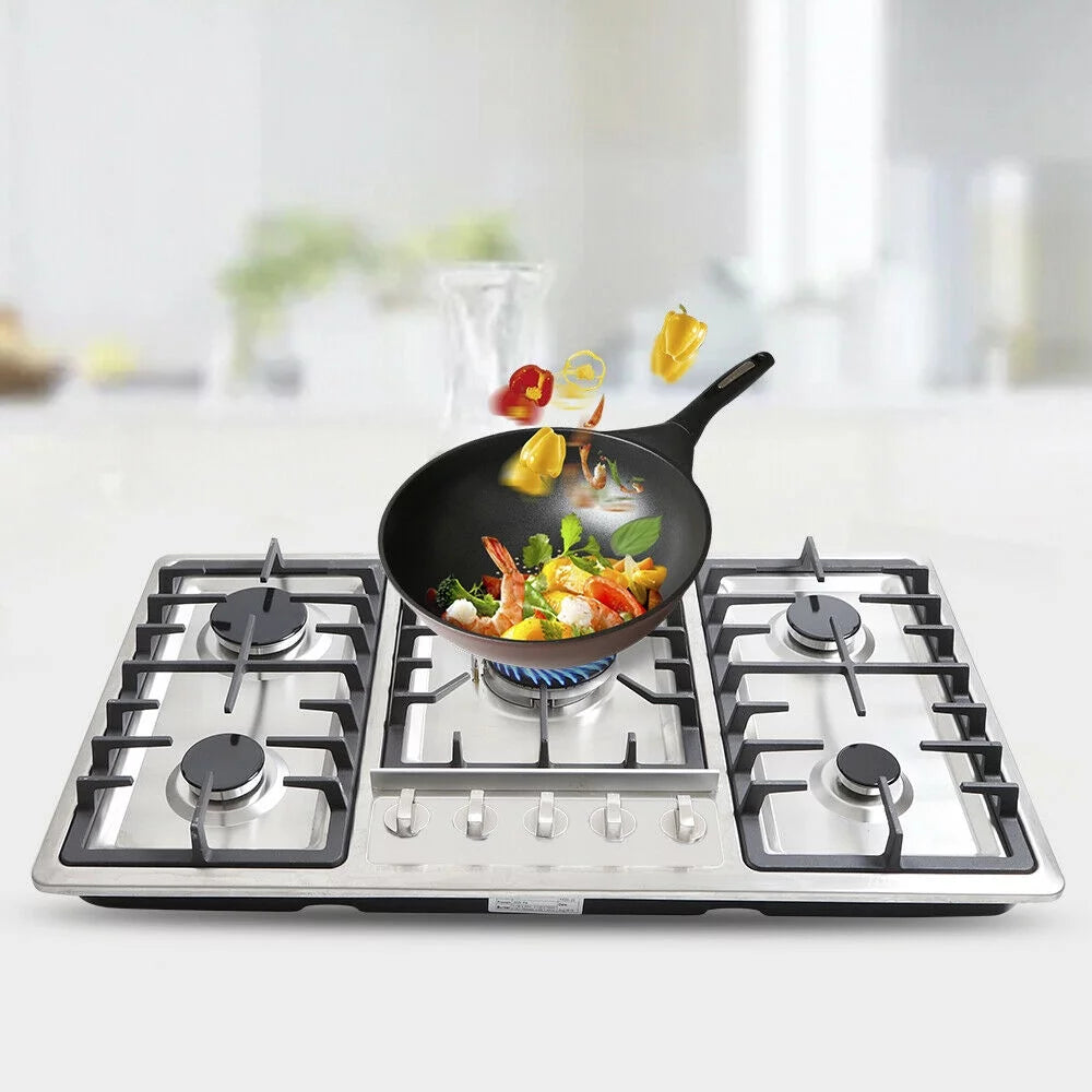 34" 5 Burners Gas Cooktop Stainless Steel R624687
