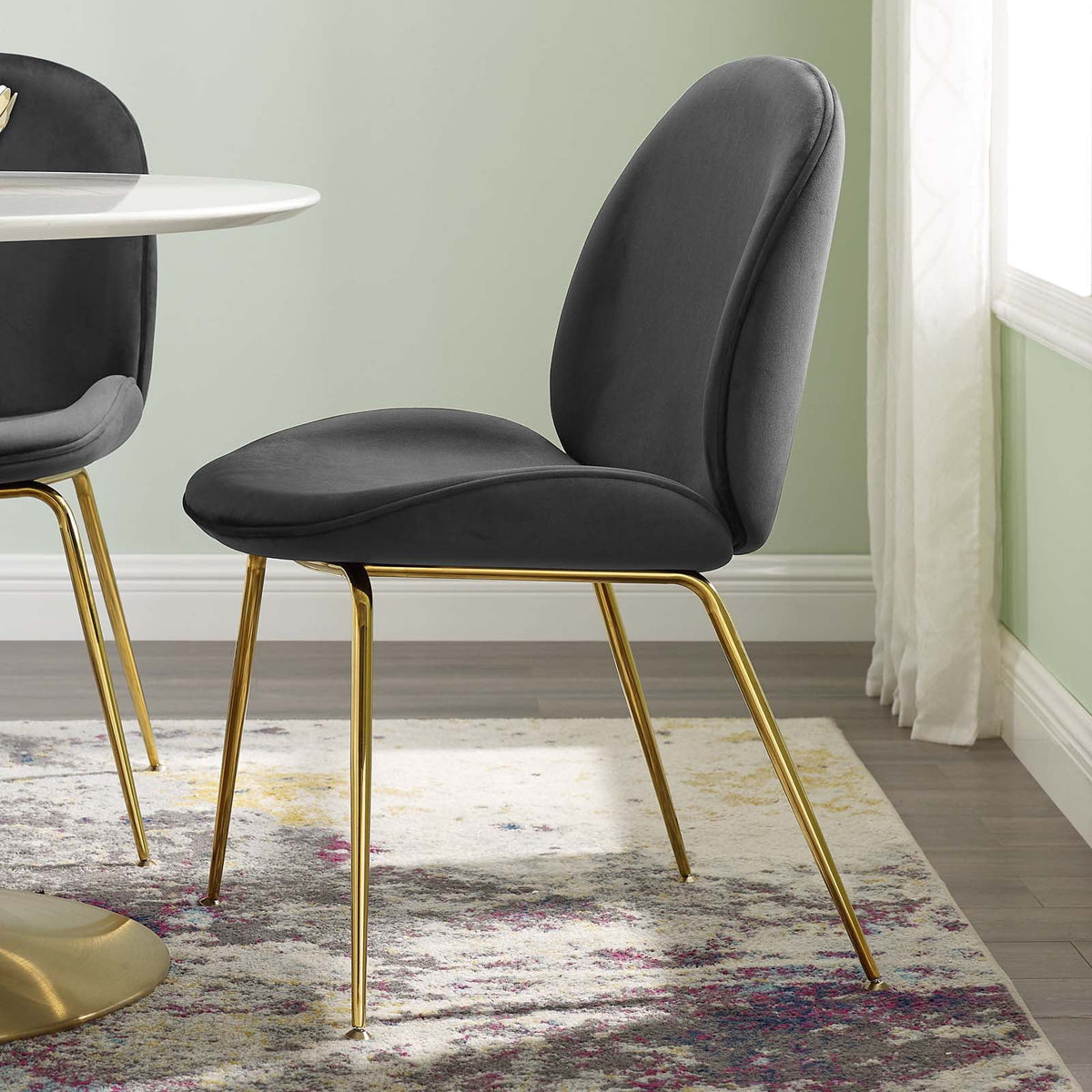 Black Velvet Dining Chair A988