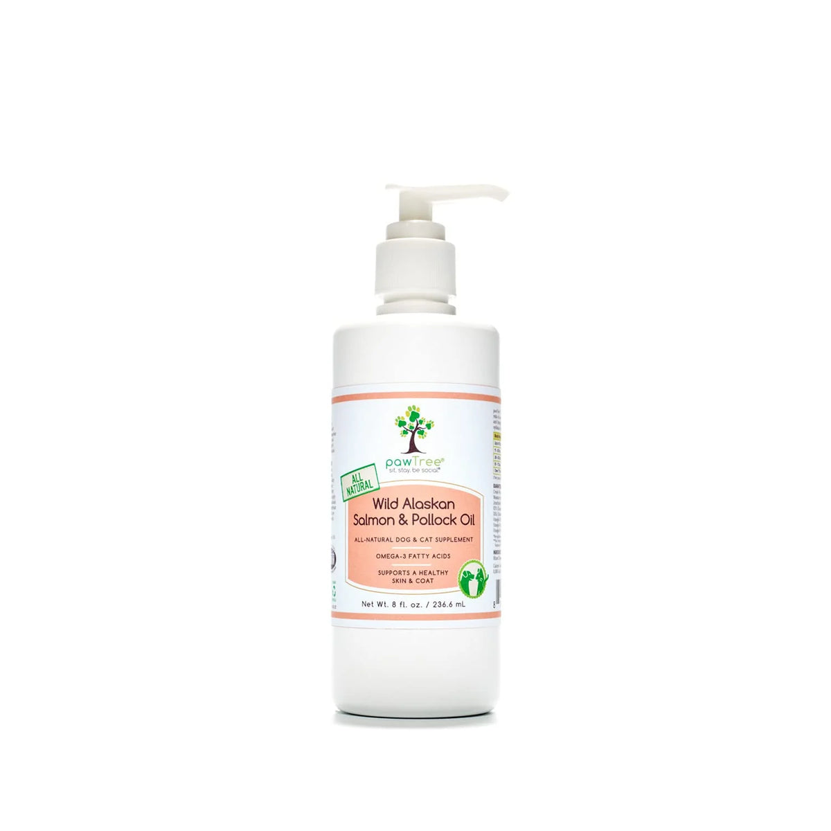 Salmon Oil Dog and Cat Fish Oil Supplement with Omega-3 & Omega-6 Fatty Acids F10646