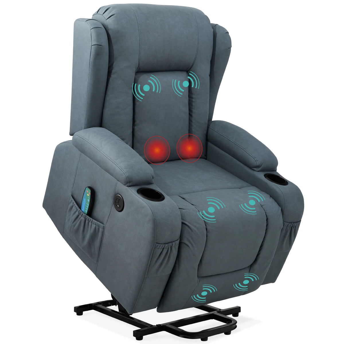 Blue Electric Power Lift Recliner Massage Chair D286