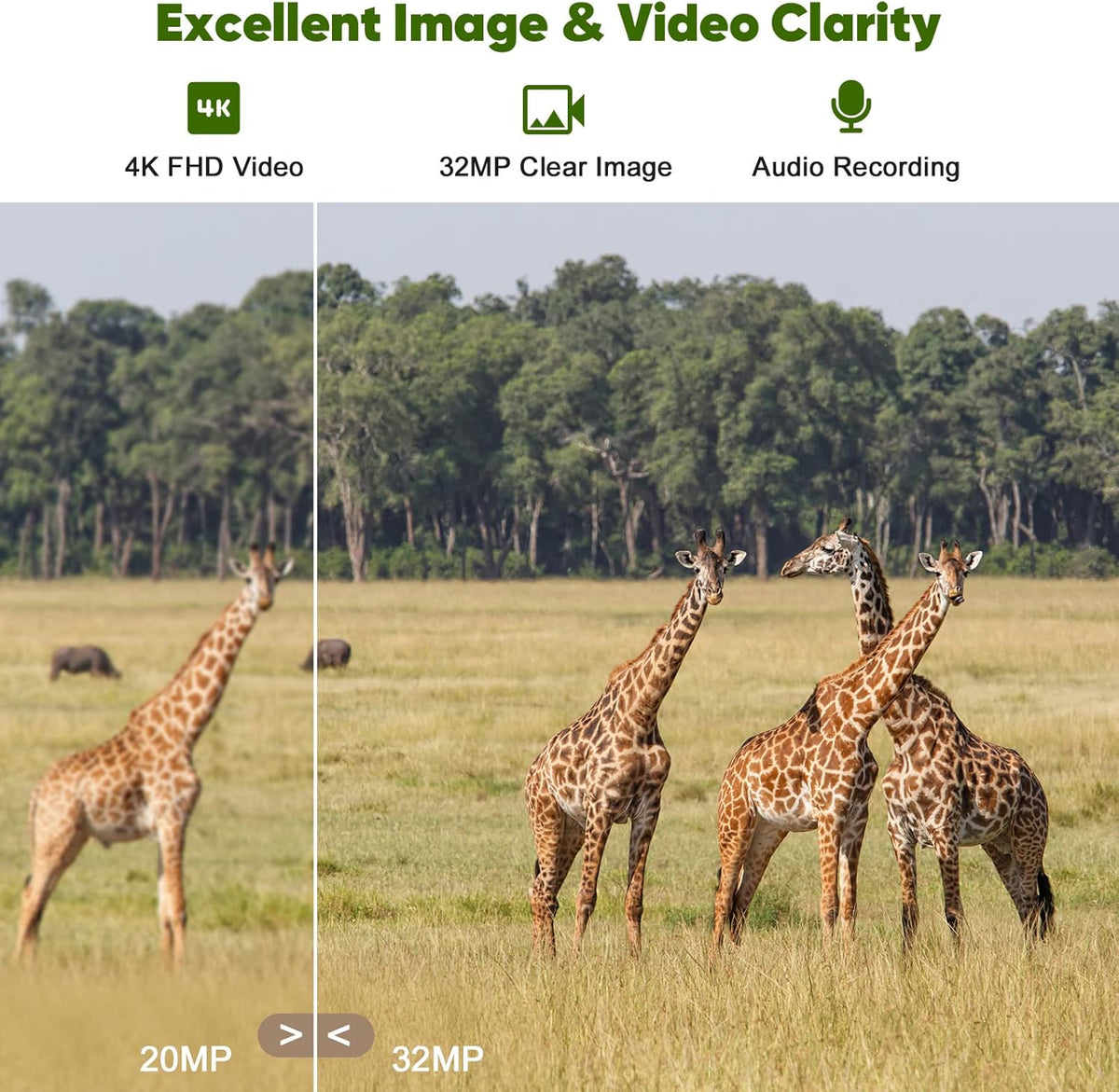 4K 32MP Trail Camera with Night Vision X578576