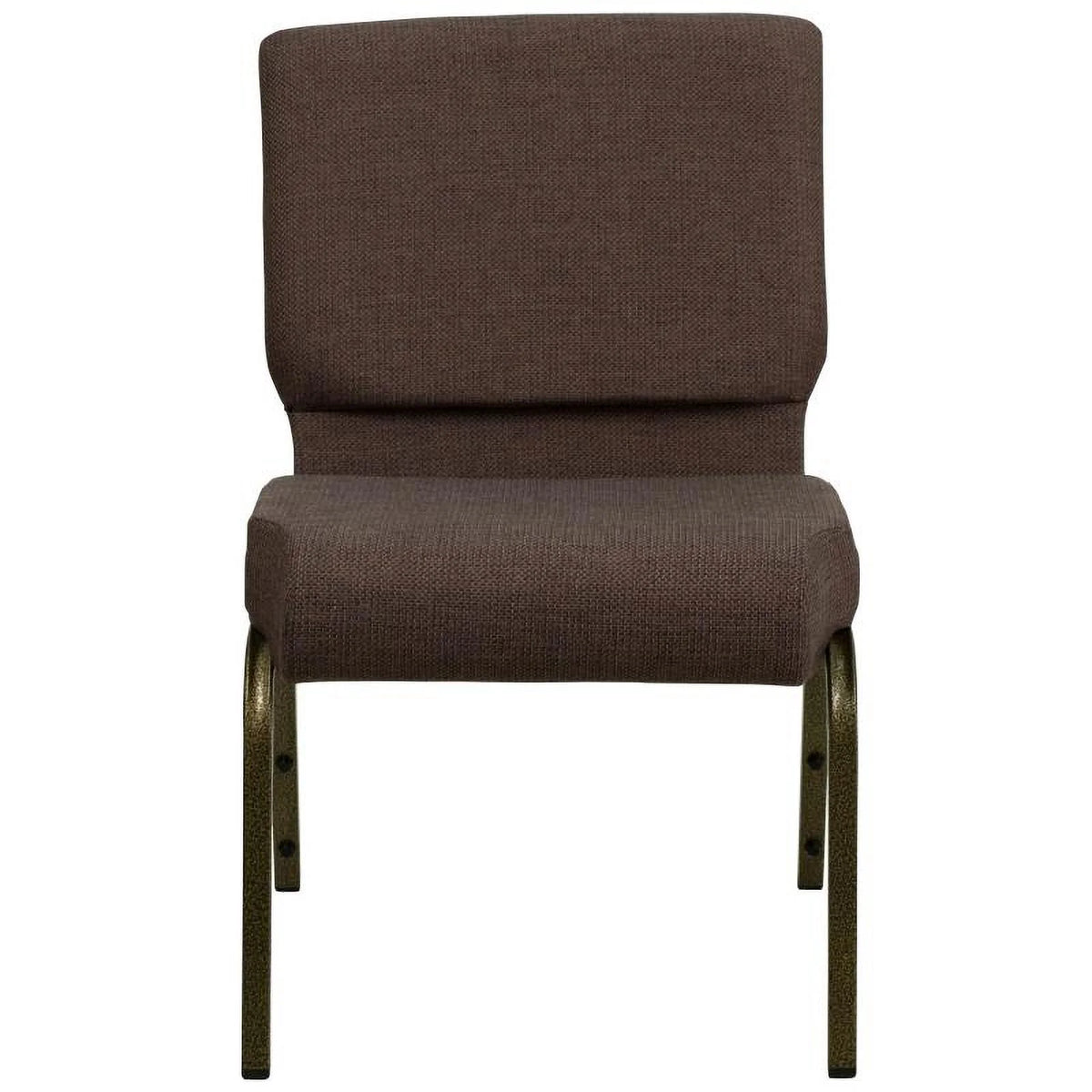 Dark Brown Fabric Stackable Church Chair H421