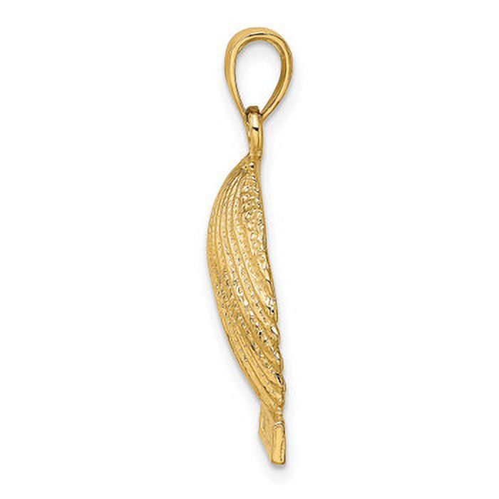 14k Yellow Gold Scallop Shell Charm U190