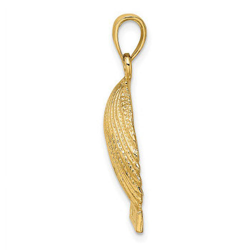 14k Yellow Gold Scallop Shell Charm U190