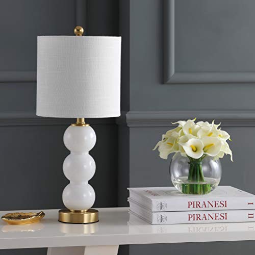 21" Glass Metal LED Table Lamp Q29940
