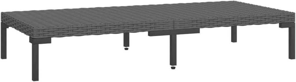 12 Piece Patio Lounge Set with Cushions Poly Rattan Dark Gray D47550