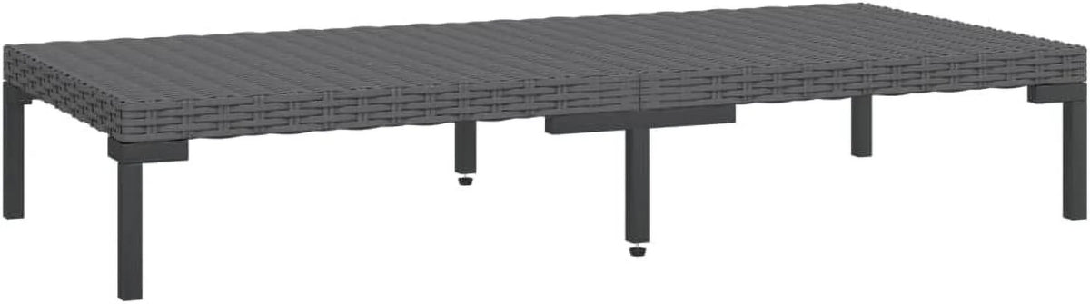 12 Piece Patio Lounge Set with Cushions Poly Rattan Dark Gray D47550