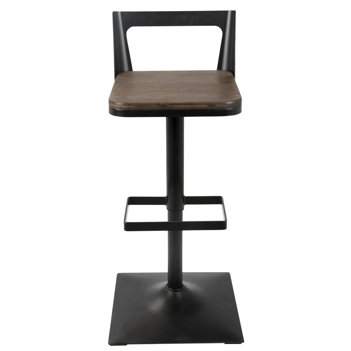 Adjustable Barstool in Black and Espresso B653