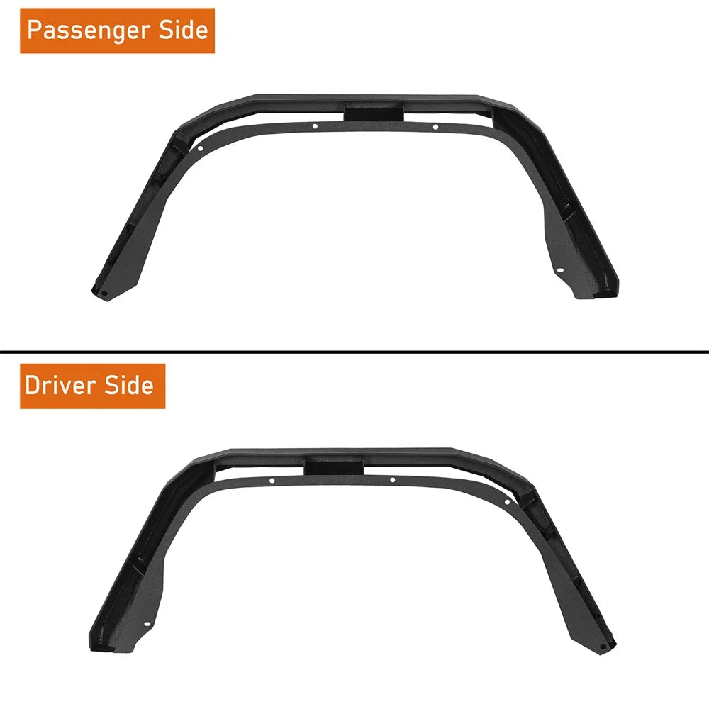 2Pcs Steel Rear Flat Wheel Fender Flares Guard Black V2986
