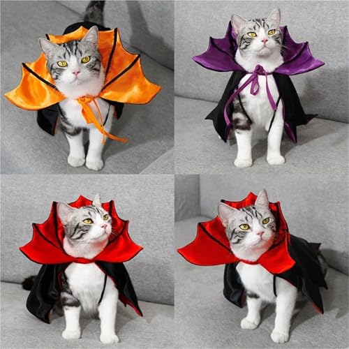 4-Piece Halloween Pet Cosplay Vampire Cloak X5569