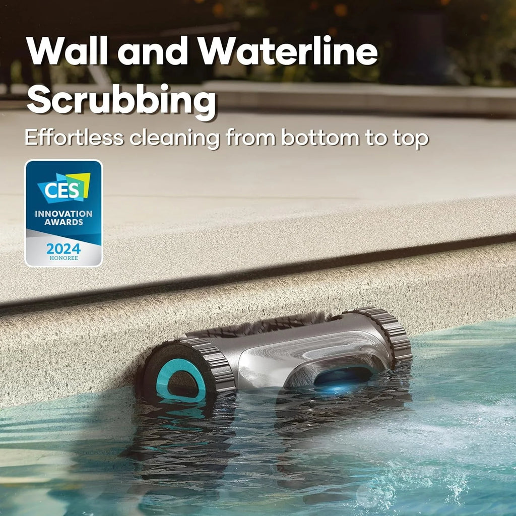 Cordless Robotic Pool Vacuum Cleaner with Wall Climbing W154302