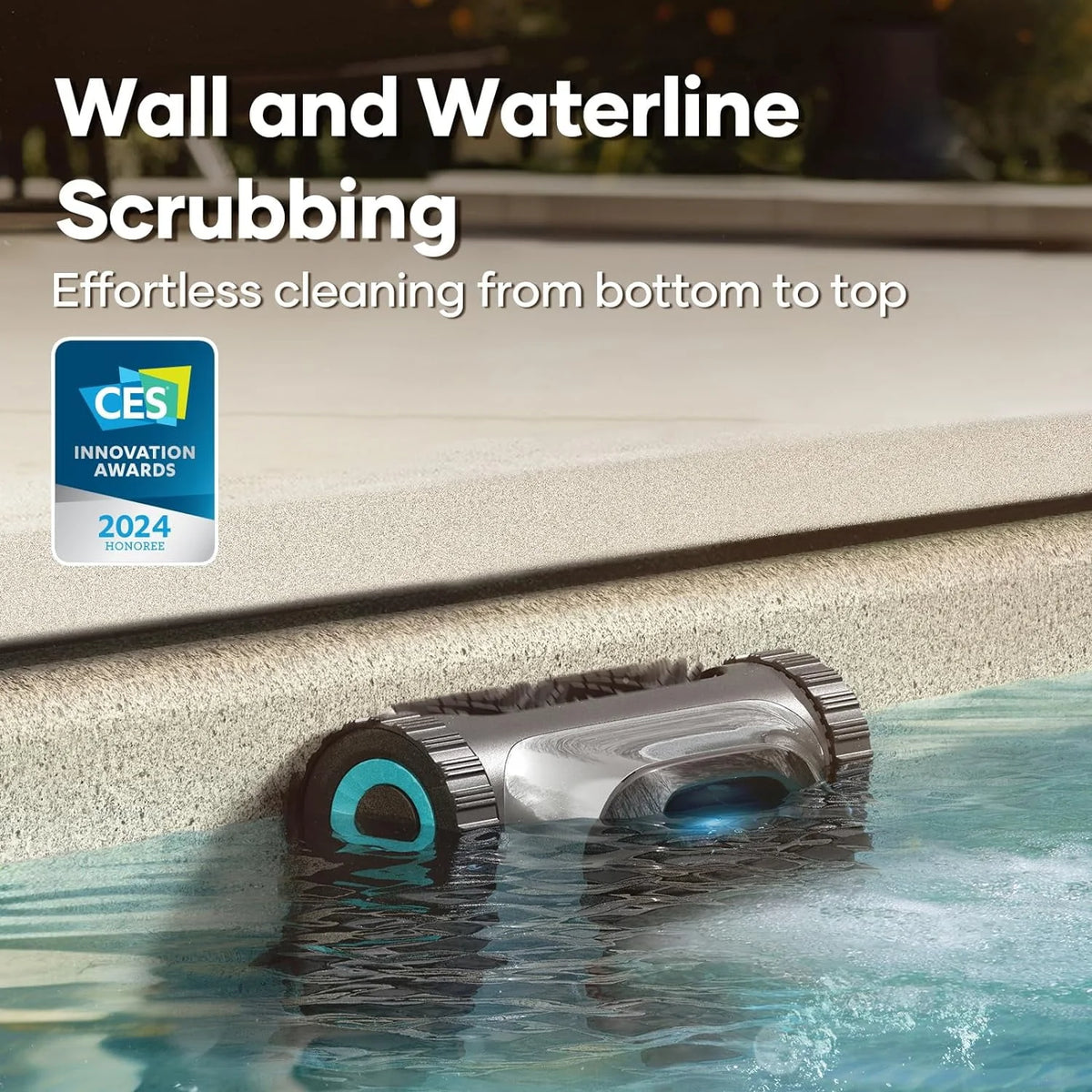 Cordless Robotic Pool Vacuum Cleaner with Wall Climbing W154302