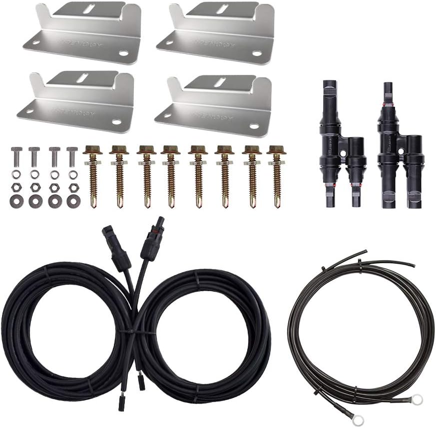 8Ft Tray Cable, 20Ft 10AWG Adaptor Kit, 4 Sets of Z Brackets C295