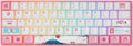 60% Wired Hotswap Mechanical Gaming Keyboard with RGB Backlight, Dye Sublimation PBT Keycaps, Gateron Pink Switch, 61 Keys U71864