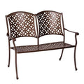 Textured Black Aluminum Garden Bench X31599