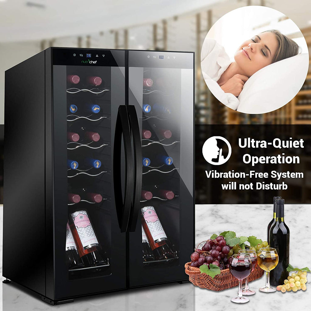 24 Bottle Freestanding Compact Wine Cooler Refrigerator with Digital Control E110