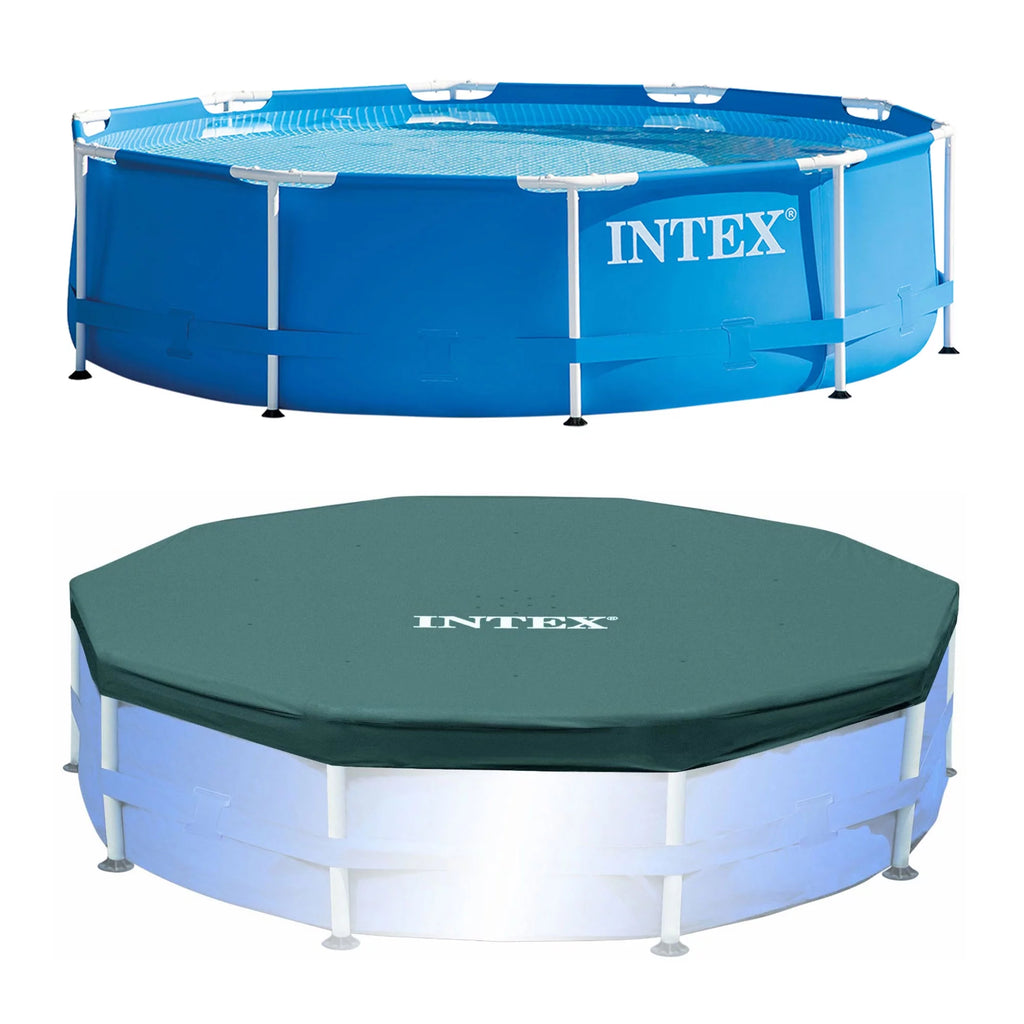 Round Metal Frame Above Ground Swimming Pool with Cover U348